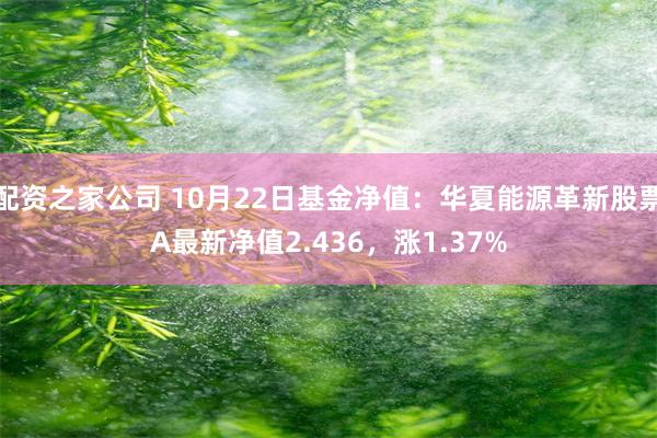 配资之家公司 10月22日基金净值：华夏能源革新股票A最新净值2.436，涨1.37%