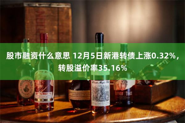 股市融资什么意思 12月5日新港转债上涨0.32%，转股溢价率35.16%